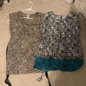 Belted maternity tunics